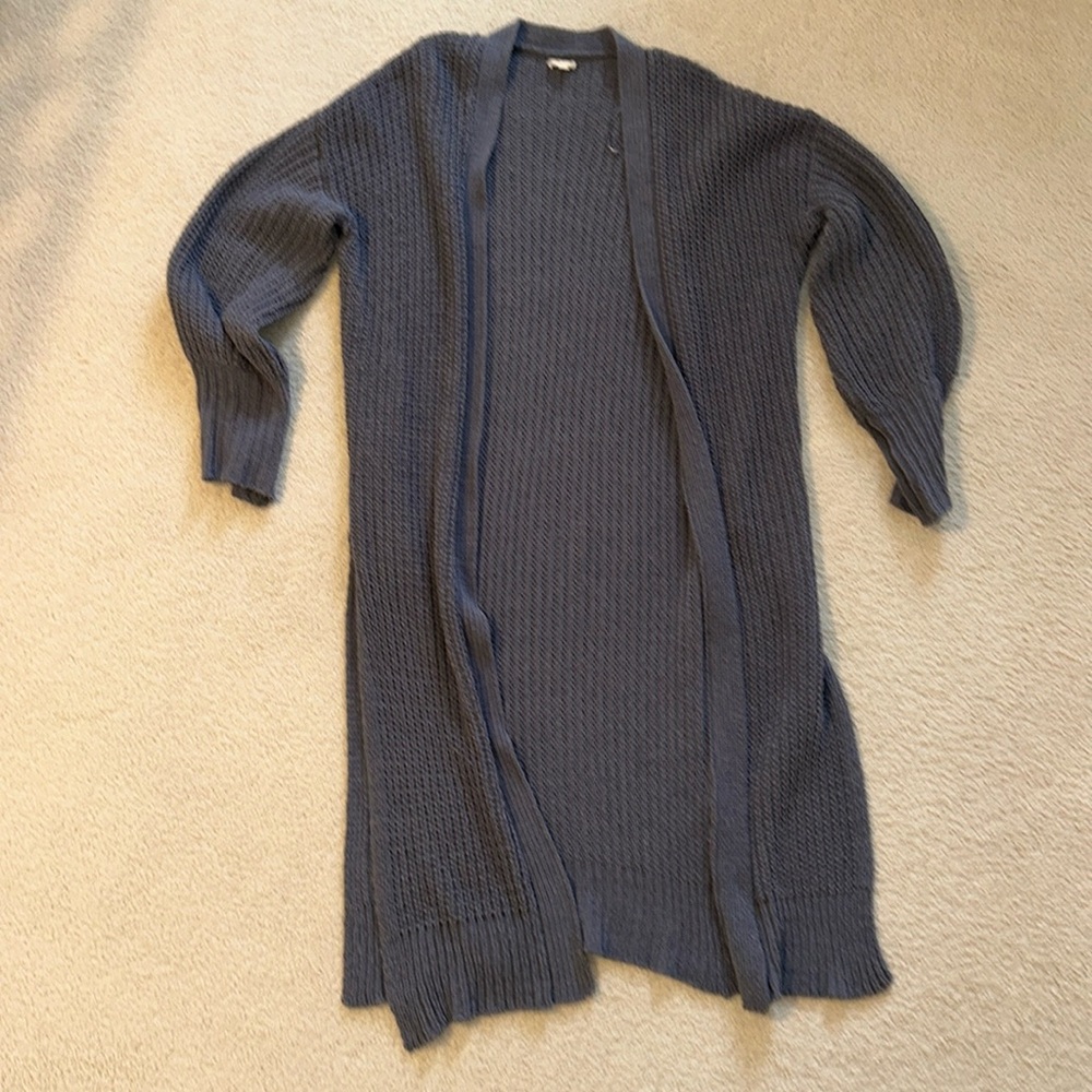 Long chunky knit sweater